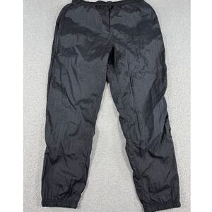 Vintage Reebok Track Pants Men's XL Black Nylon Lined Ankle Zip Elastic Waist